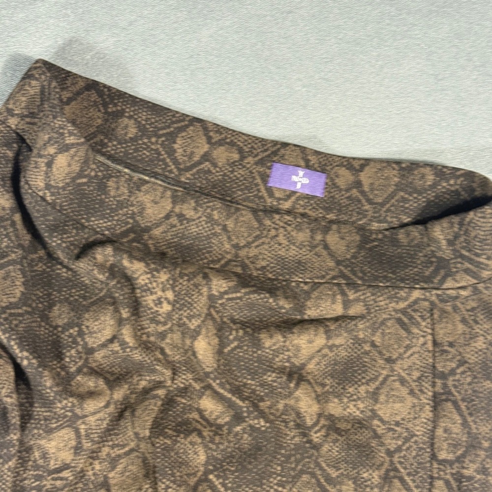 NYDJ Leggings Womens 10 Brown Ami Skinny Snakeskin Print Lift Tuck 11393P351 - Picture 10 of 11